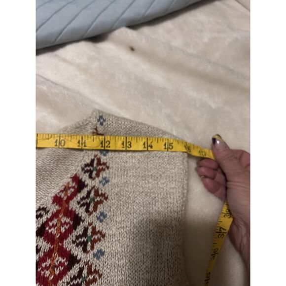 Vtg Northern Isles Hand-Embroidered Sweater Vest- XL Pine Tree Xmas Canoe - Picture 8 of 8